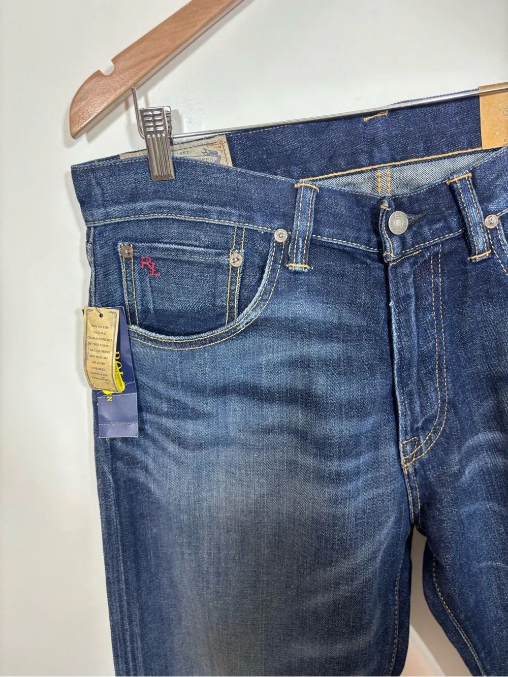 Polo Ralph Lauren The Hampton Straight Jean Denim NWT 32X30 Davis Cotton